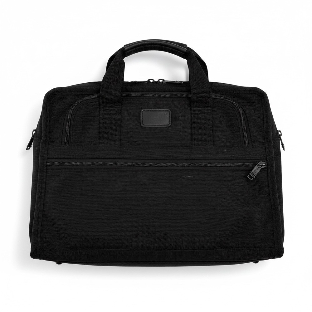 Tumi Black Nylon Expandable‎ Laptop Briefcase Messenger Bag Travel Vacation Gift
